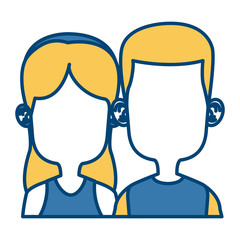 Cute kids friends cartoon icon vector illustration graphic design