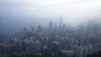 Foggy morning in Hongkong