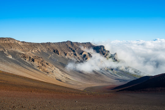 Caldera of the Haleakala volcano, Maui, Hawaii