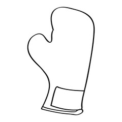 Isolated boxing glove icon on a white background, Vector illustration