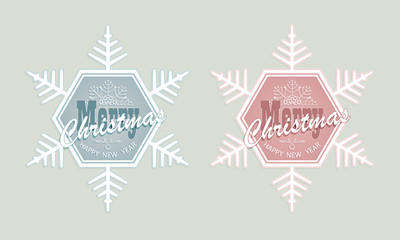 Fototapeta premium christmas snowflake, set
