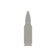 bullet points. combat cartridge. white background. monochrome texture. stipple effect. vector illustration