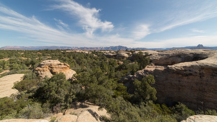 Fototapeta na wymiar View from the Hidden Canyon trail on Gooseberry Mesa in Southern Utah