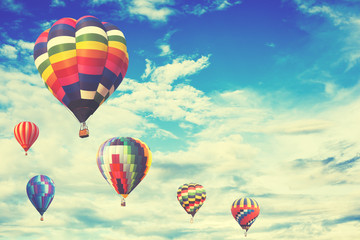 Hot air color balloon
