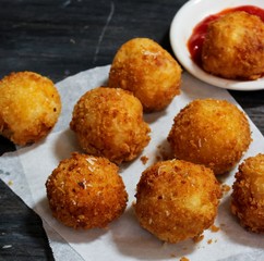 Potato Croquette -Bread crumbed fried food roll
