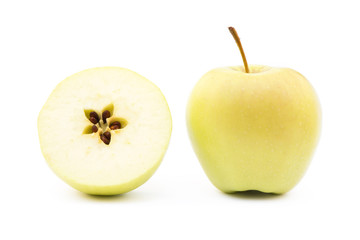 Fresh healthy apple isolated on a white background