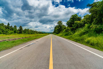 Asphalt country road