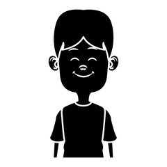 Cute and funny boy cartoon icon vector illustration graphic design