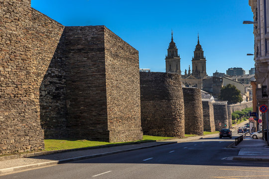 Roman wall of Lugo, Galicia, Spain