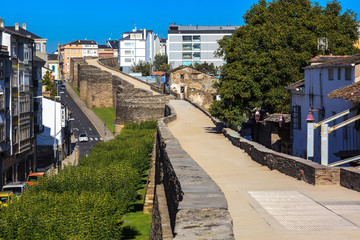 Footpath of the Roman wall of Lugo
