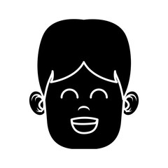 Funny boy face icon vector illustration graphic design