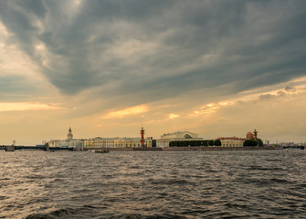 Naklejka premium Waterfront and canals in St Petersburg, Russia