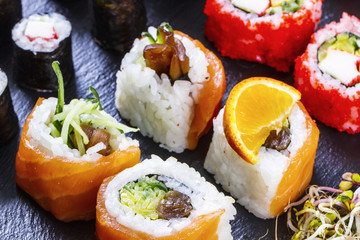 Sushi set closeup