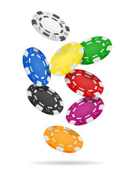 casino chips stock vector illustration