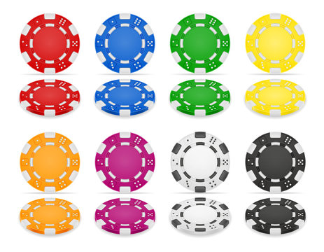 casino chips stock vector illustration