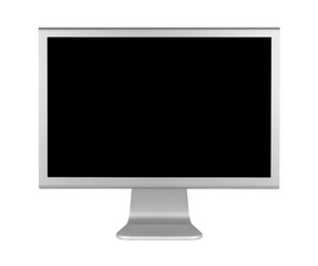 Gray LCD computer monitor with minimalist design