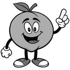 Peach Talking Illustration