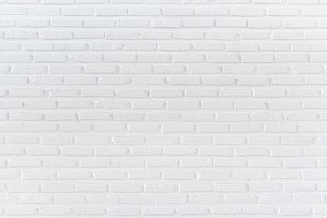 Fototapeta na wymiar Pattern of white brick wall for background and textured, Seamless white brick wall background