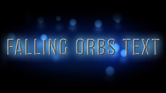 Embossed Title Treatment with Falling Orbs