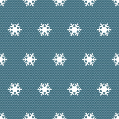 Fototapeta na wymiar Seamless winter pattern, white snowflakes, Christmas and New Year background, holiday lace decor. Vector illustration