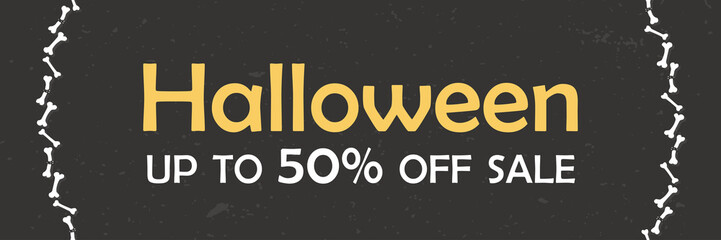 Halloween banner 50% off sale