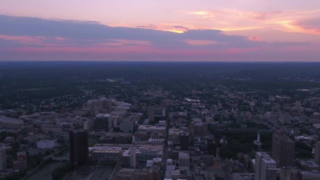 Aerial Connecticut Newhaven July 2017 Sunset 4K Inspire 2