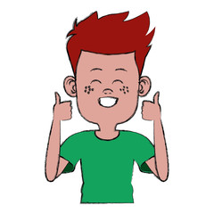 Cute and funny boy cartoon Vector Ilustration icon urban