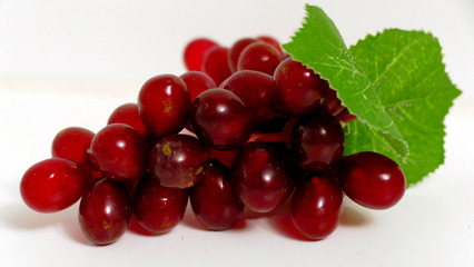 Grapes on a white background