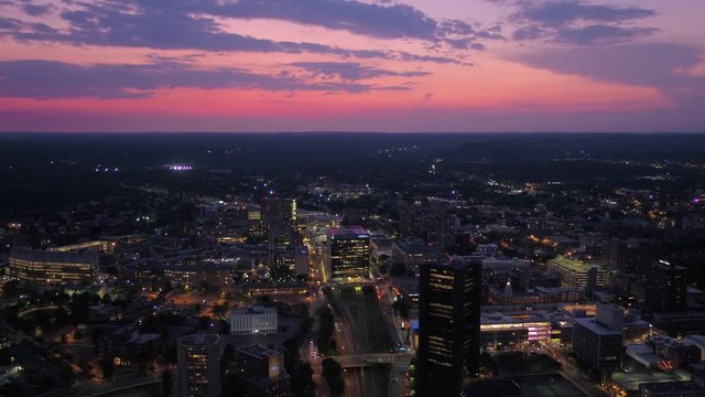 Aerial Connecticut Newhaven July 2017 Night 4K Inspire 2