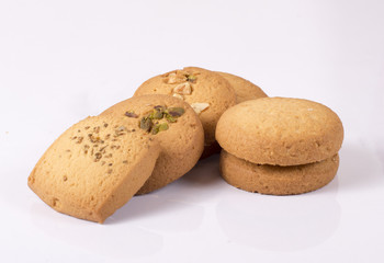 isolate bunch bakery biscuits set