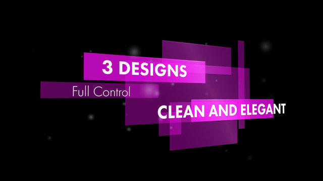 Sliding Transparent Rectangles Title Pack