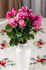 Flowers on the table in a vase