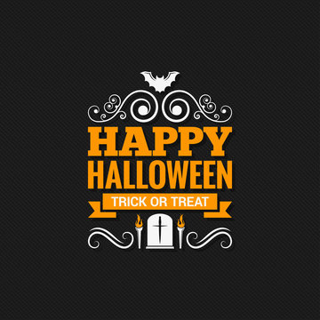 Happy Halloween vintage design background