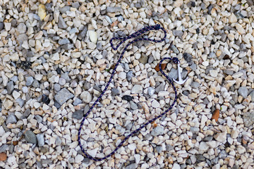 anchor on pebbles