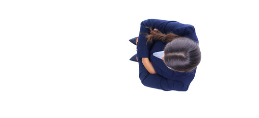 view from the top.business woman