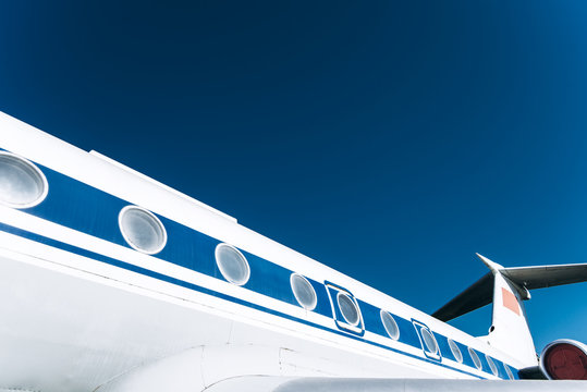 Side view of airplane