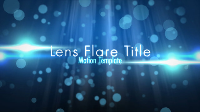 Lens Flare Title with Bokeh Background