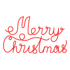 Fototapeta na wymiar Hand written lettering merry christmas
