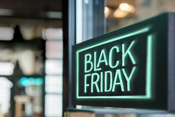 Sign in the store Black Friday