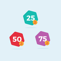 Flat design sale badge for e-commerce website and on-line shopping
