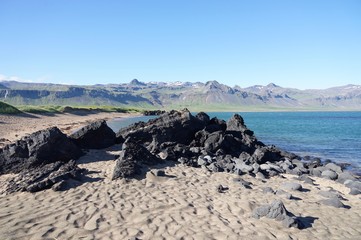 Landschaft bei Hellnar im Snæfellsjökull-Nationalpark / Snaefellsnes Halbinsel, West-Island