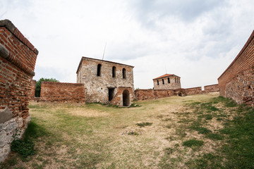 Fototapeta na wymiar Baba Vida, a medieval fortress in Vidin, in northwestern Bulgaria. Fisheye lens used 