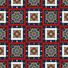 Ethnic seamless pattern with geometric ornament. Print for fabric, textile, wallpaper. Vector illustration.