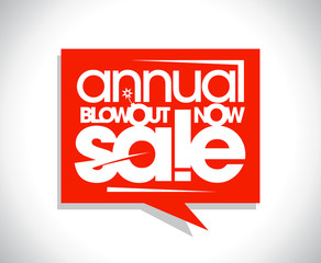 Annual blowout sale poster concept