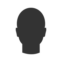 Human's head glyph icon