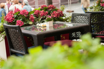 table in the restaurant