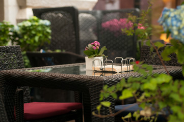 table in the restaurant