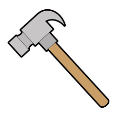 hammer tool isolated icon vector illustration design