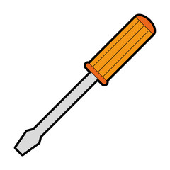screwdriver tool isolated icon vector illustration design