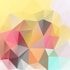 Triangles polygonal print in summer colors